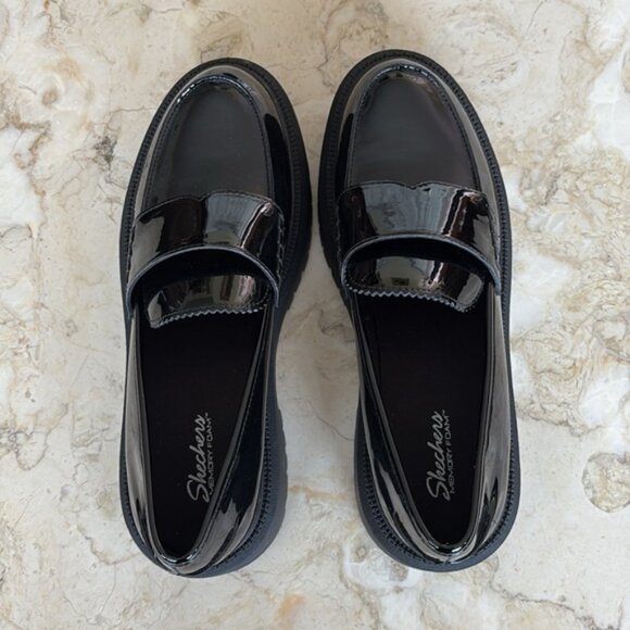 NEW! Sketchers Modern Rugged - Sweet Choice Patent Leather Loafers Memory Foam - Picture 11 of 13